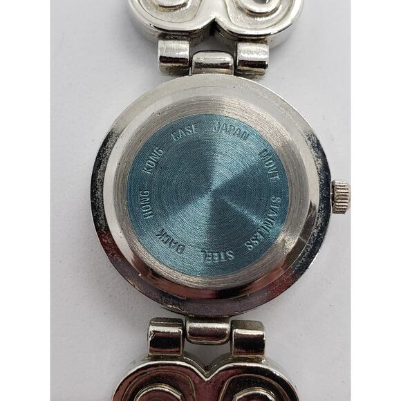 Sunrise women\'s dress watch. Decorative bevel. Heart brackets connect to band main image 8